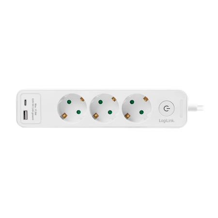 LogiLink Produžni kabl sa zaštitom 3 utičnice, 1X USB- A, 1X USB- C 1.5m LPS279U - additional image