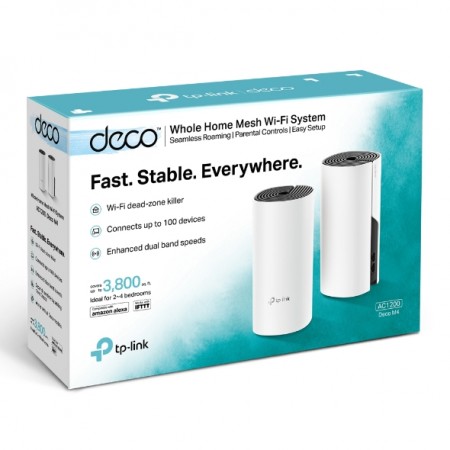 TP-Link Deco M4 (2-PACK) AC1200 Whole Home Mesh Wi-Fi System - additional image