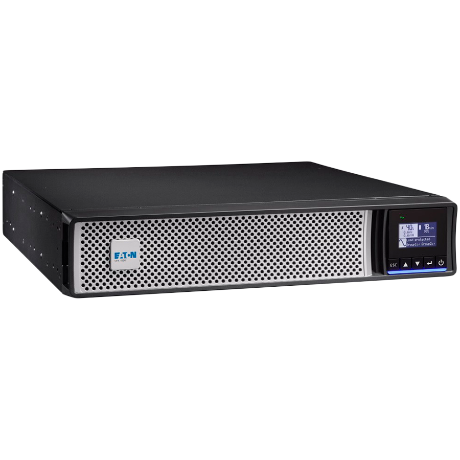 Eaton UPS 5PX 3000VA/3000W; 2U; Rack/tower, Line Interactive; Input: C20, Output: (8) C13, (2) C19, Rack-mounting/Tower kit; LCD display; 1 slot for card ;  Compatible with Virtual enviroments; Warranty: 3yr on electronics, 2 yr on battery