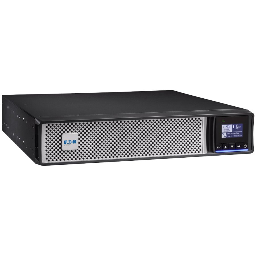 Eaton UPS 5PX Gen2 Rack 2U/Tower 1500W/1500VA; Input C14; Output C13x 8; Multilingual graphical LCD display; USB port; Serial port (RS232); Dry contacts (3 outputs, 1 input, optocoupler, DB9); Rack-mounting kit; 3Yr on electronics, 2yrs on battery