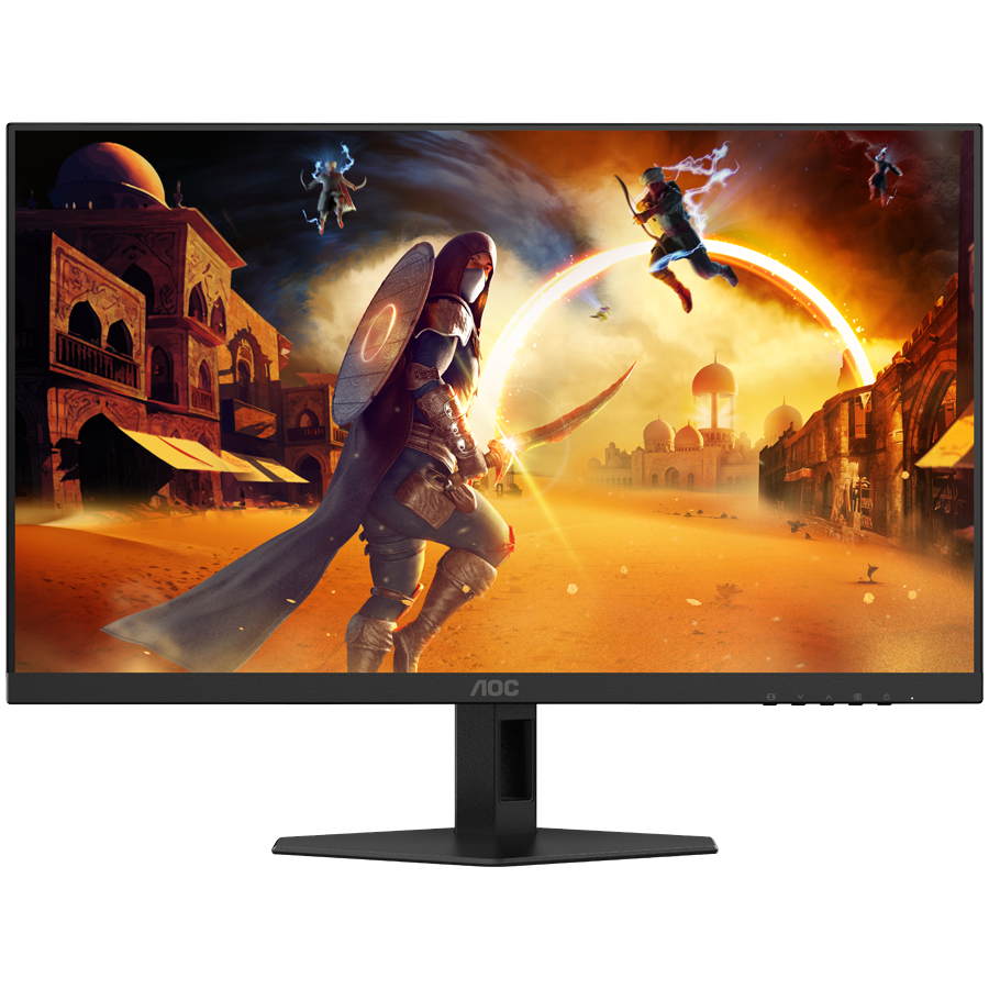 AOC Monitor Gaming 27G4XE 27" FAST IPS, 16:9, 1920x1080, 180Hz, 0.5ms, 300 cd/m2, 1000:1, HDMI, DP, G-SYNC Compatible + Adaptive Sync, 2 W x 2, Tilt, Black-Red, VESA 3y