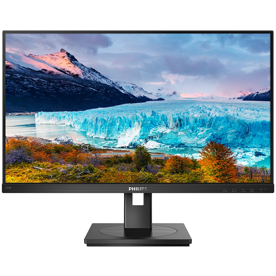 Monitor 27'' Philips 275S1AE/00 Black IPS, 16:9, 2560x1440, 4ms, 300 cd/m2, 1000:1, DVI, HDMI, DP, 2Wx2, vesa