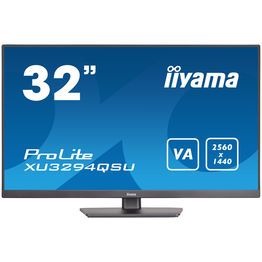 IIYAMA Monitor LED XU3294QSU-B1 32” WQHD monitor with VA panel 31.5" 2560 x 1440 @75Hz  250cd 3000:1 HDMI DP USB