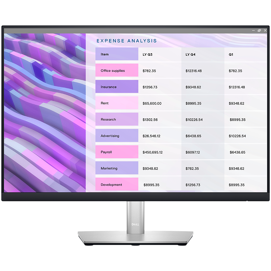 DELL Monitor LED Professional P2423 24", 1920x1200, WUXGA, IPS, Antiglare, 16:10, 1000:1, 8ms/5ms, 178/178, DP, HDMI, 5x USB 3.2, DVI, VGA, Tilt, Swivel, Pivot, Height Adjust, 3Y