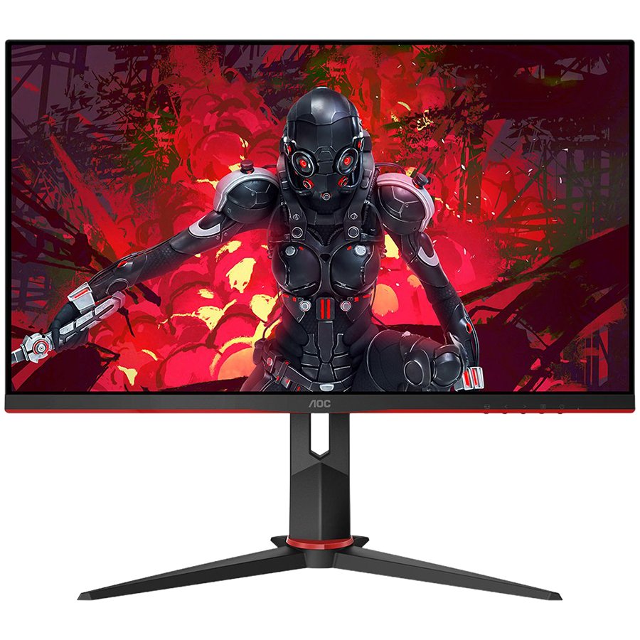 AOC Monitor LED Q27G2U Gaming (27”, 16:9, 2560x1440, VA, 144Hz, 250 cd/m², 3000:1, 80M:1, 1 m, 178/178°, VGA, 2xHDMI, DP, 4 x USB 3.0, Tilt, Swivel, H. Adjust, VESA, Frameless) Black-Red, 3y