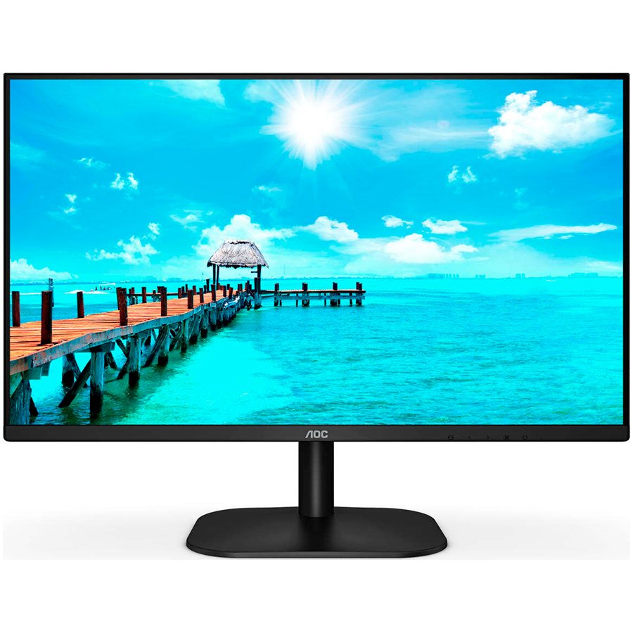 AOC Monitor 24B2XH 23.8” IPS, 16:9, 1920x1080, 75Hz, 4ms, 250 cd/m2, 1000:1, VGA, HDMI, VESA, Black, VESA 3y