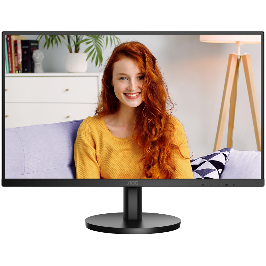 AOC Monitor U27B3M 4K 27” VA, 16:9, 3840x2160, 60Hz, 4ms, 300 cd/m2, 3500:1, HDMI, DP, Tilt, 3-sided frameless, Black-Red, VESA 3y