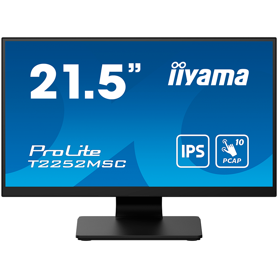 IIYAMA Monitor LED T2252MSC-B2 21.5" IPS TOUCH Capacitive 1920 x 1080, 250 cd/m², 1000:1, 5ms, Touch points 10, Touch method stylus, finger, glove, Touch interface	USB, HDMI x1, DisplayPort x1, Speakers 2 x 1W, Tilt, VESA