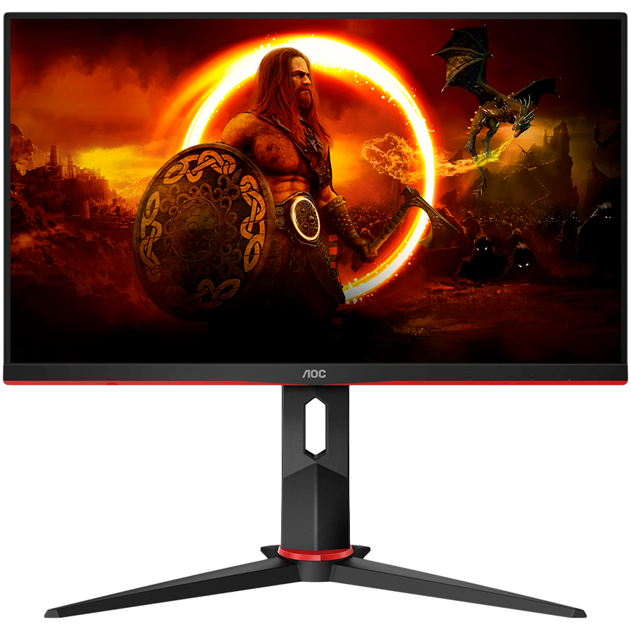 AOC Monitor LED 24G2SU/BK Gaming VA 23.8" Adaptive Sync 1920x1080 at 165Hz, 1ms, 3000:1, HAS 130mm, USB-Hub, 3y