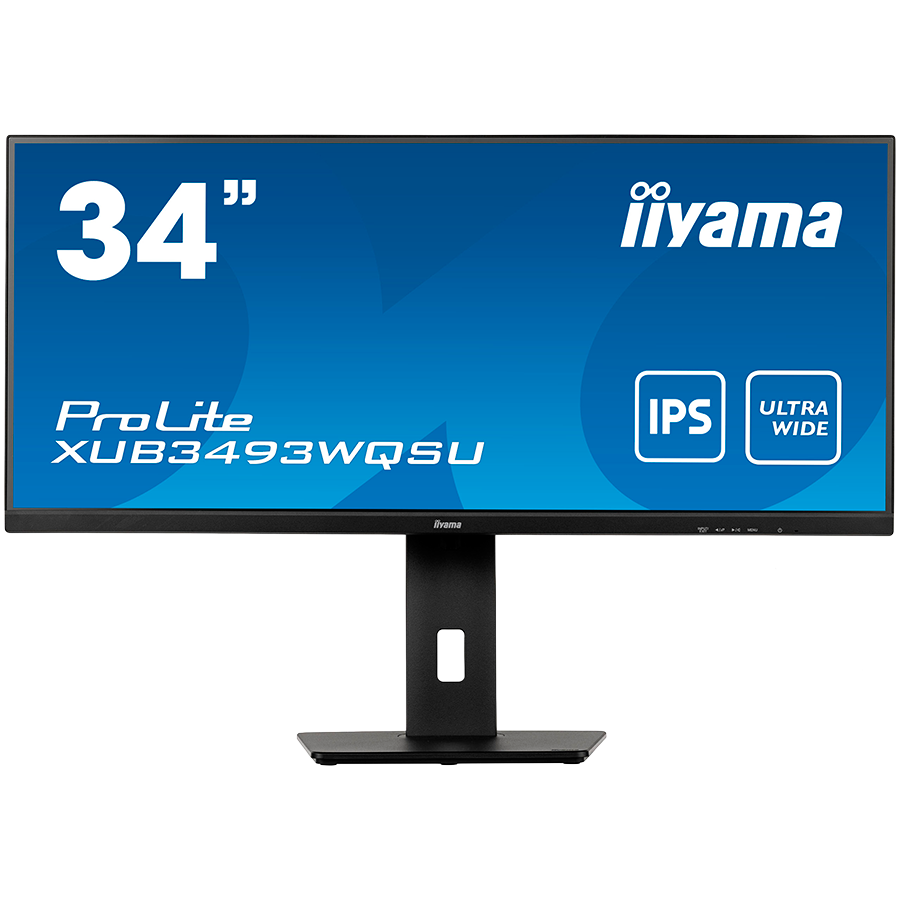 IIYAMA Monitor XUB3493WQSU-B5 34” IPS 3440 x 1440 @75Hz 21:9, 400 cd/m², 4ms, 1000:1,  HDMI, DP, USB, height, swivel, tilt, HDCP, Speakers, VESA