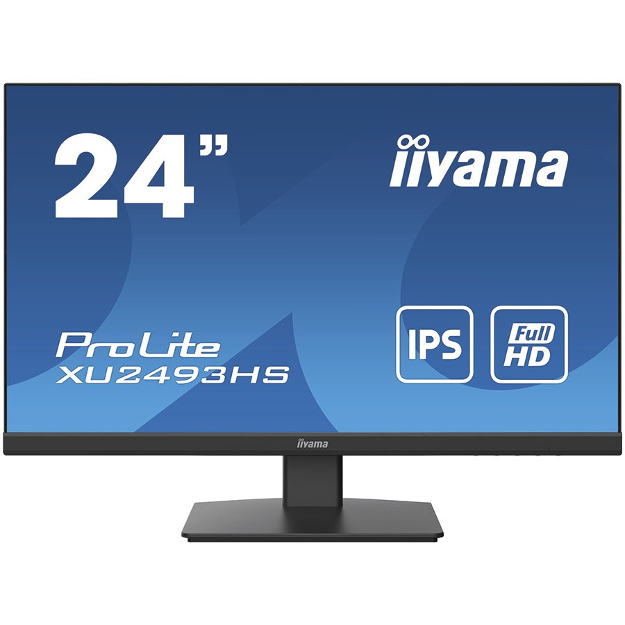 iiyama ProLite XU2493HS-B4, 23.8", 16:9,  Full HD 1920x1080 @75Hz 4ms (DisplayPort&HDMI, 2.1 megapixel), 250 cd/m², IPS panel technology LED - matte finish