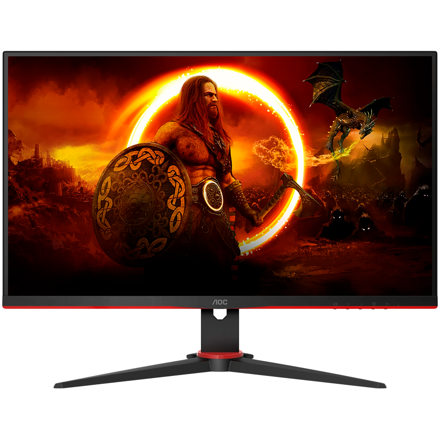 AOC Gaming 27G2SPAE/BK - G2 SeriesLED monitor gaming 27" 1920 x 1080 Full HD (1080p) @ 165 Hz IPS 250 cd/m² 1000:1 1 ms 2xHDMI VGA DisplayPort speakers black red