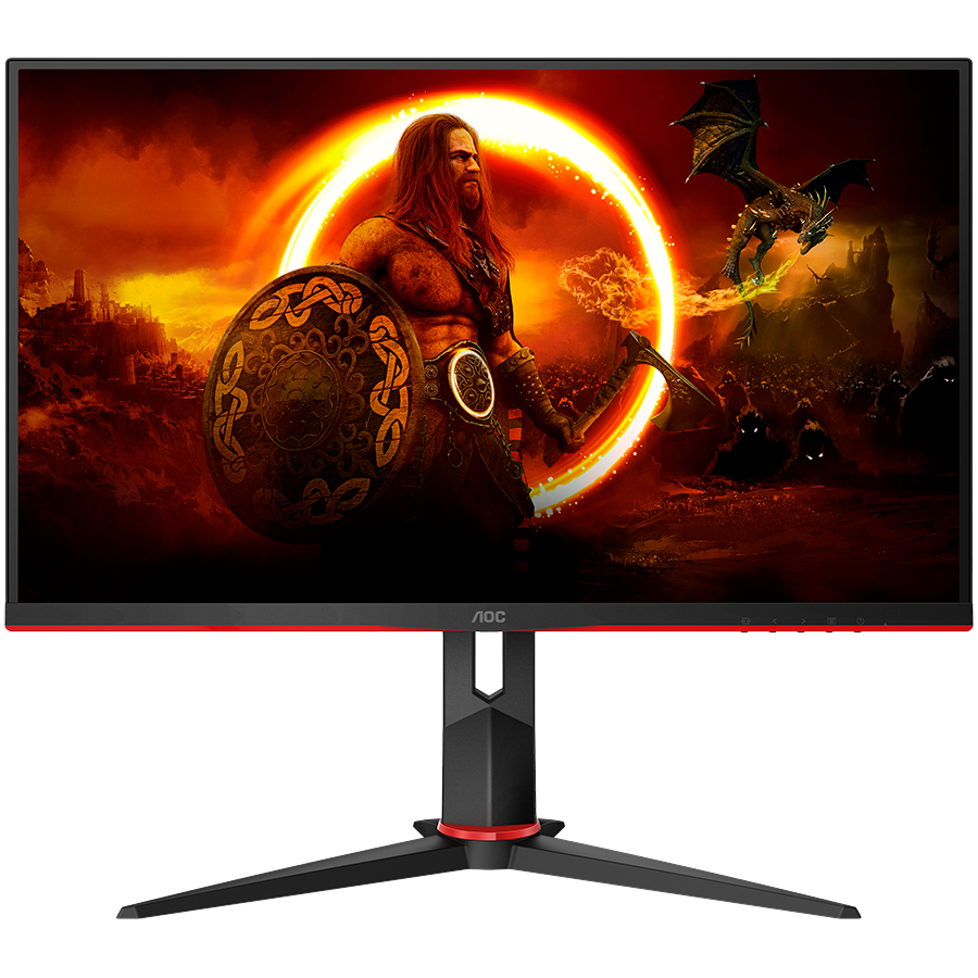 AOC Monitor LED 27G2SPU/BK Gaming 165Hz (27” 1920x1080, IPS, Freesync Premium, 1ms, 6 game modes, 2xHDMI, 1 x VGA, 1xDP, USB-Hub, Speakers, Full ERGO) Black-Red, 3y