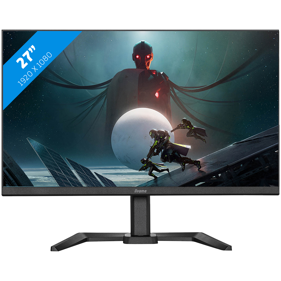 IIYAMA 27" ETE Fast IPS Gaming, G-Master Red Eagle, FreeSync Premium, 1920x1080@165Hz, 250cd/m², 1100:1, HDMI, DisplayPort, 0,8ms (MPRT), Speakers, USB-HUB (2x2.0), Black Tuner, 15cm Height Adj. Stand