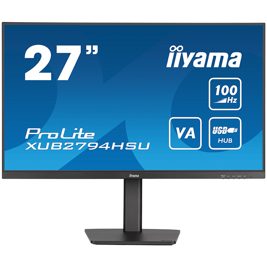 IIYAMA Monitor LED XUB2794HSU-B6 27” Full HD VA 1920 x 1080 @100Hz 250 cd/m² 4000:1 1ms HDMI DP USB Hub height, swivel, tilt, pivot (rotation both sides)