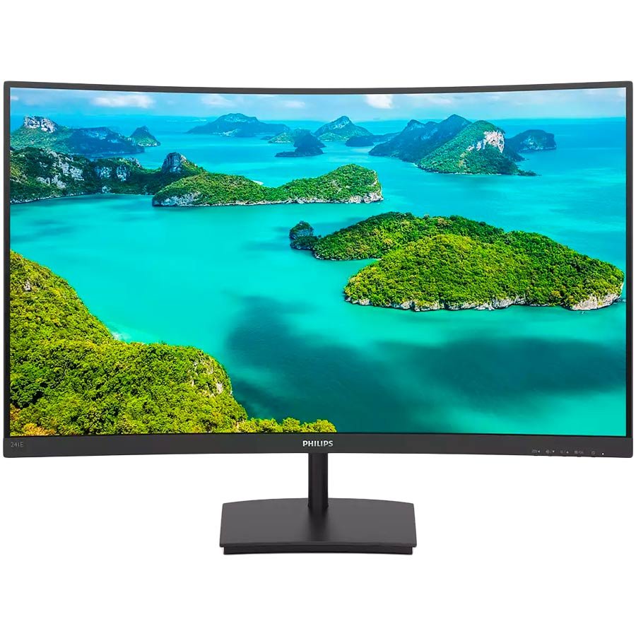 Philips 241E1SC - 24 inch FHD Curved monitor, 75Hz, 4ms, VA, AMD FreeSync, Speakers, SmartImage (1920 x 1080, 250 cd/m², HDMI/VGA