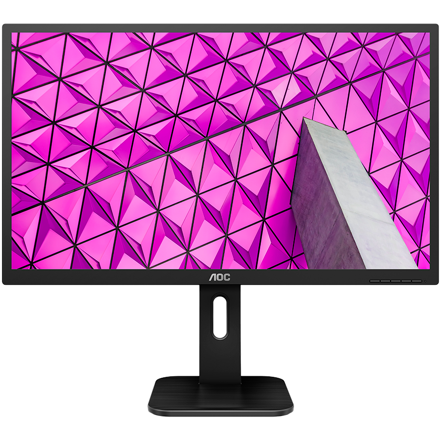 AOC Monitor LED 24P1 PRO (23.8“, 16:9, 1920x1080, IPS, 250 cd/m², 1000:1, 50M:1, 5 ms, 178/178°, VGA, DP, HDMI, DVI, 4 x USB 3.0, Audio OUT, Speakers, Tilt: -5/+35°, Swivel, Tilt, H. Adjust, VESA, Ergonomic, Borderless) Black, 3y