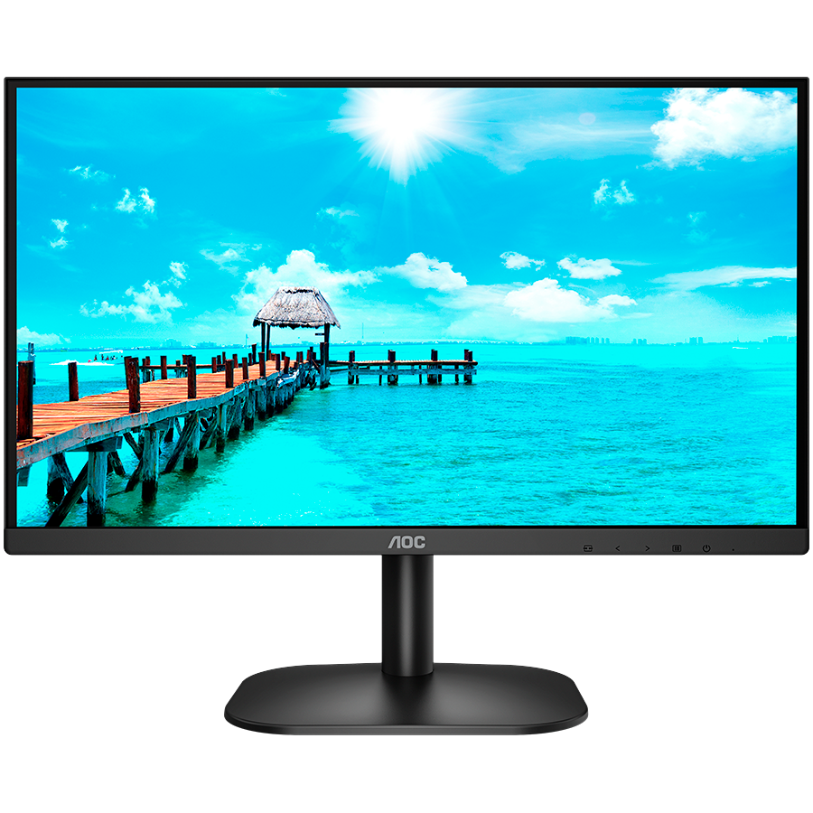 AOC Monitor LED 22B2H/EU, VA, 54.6 cm (21.5"), 1920 x 1080 pixels, HDMI, 3000:1, 75Hz, 8 Bit, sRGB 98%, Full HD, LED, 4 ms, Black