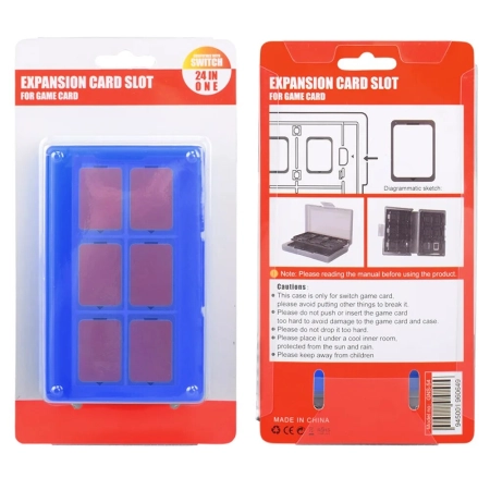 [35369] 24in1 Switch Game Card Case Box for Nintendo Blue