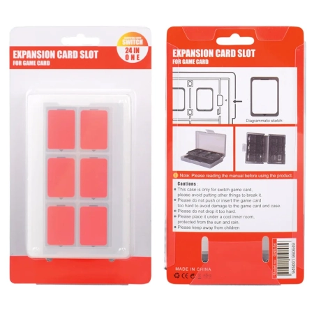 [35368] 24in1 Switch Game Card Case Box for Nintendo Red