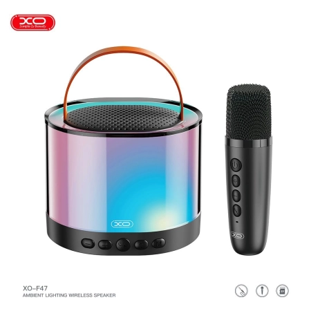 [35791] XO Bluetooth Speaker Aurora + Karaoke MIC F47 Black