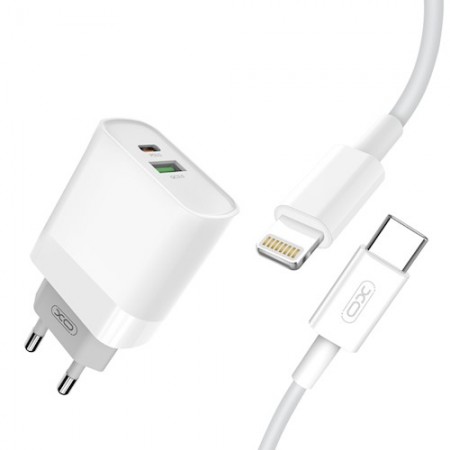 [29855] XO Charger L64 QC3.0+PD Fast Charger + Lightning cable