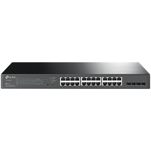 [SG2428P] TP-Link SG2428P Omada 28-Port Gigabit Smart Switch with 24-Port PoE+, 24× Gigabit 802.3af/at PoE+ ports and 4× Gigabit SFP slots, 250 W total PoE budget, Omada app, Static Routing, VLAN, ACL, QoS, IGMP Snooping, Zero-Touch Provisioning