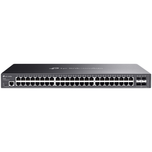 [SG3452] TP-Link SG3452 Omada 48-Port Gigabit L2+ Managed Switch with 4 SFP Slots, 48× Gigabit RJ45 ports and 4× Gigabit SFP slots, Static Routing, VLAN, ACL, QoS, IGMP Snooping, ERPS, Zero-TouchProvisioning, Omada APP