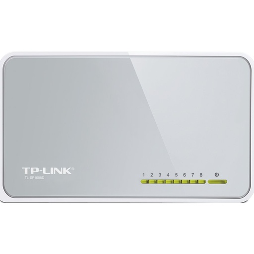 [TL-SF1008D] Switch TP-Link TL-SF1008D, 8-Port RJ45 10/100Mbps desktop switch, Fanless, LED indicator, Auto Negotiation/Auto MDI/MDIX, Plastic case