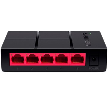 [MS105G] Mercusys MS105G 5-Port 10/100/1000 Mbps Desktop Switch, 5 x 10/100/1000 Mbps RJ-45 ports with auto MDI/MDIX supported, compact design, Plug and Play, Green Ethernet, Plastic Case