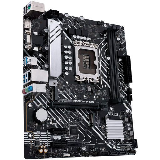 [90MB1950-M1EAY0] ASUS PRIME B660M-K D4 LGA1700 mATX MB - Intel B660 2xDIMM DDR4 2xM.2 4xSATA PCIe 4.0 1Gb Ethernet 1xD-SUB 1xHDMI with ASUS Lighting Control