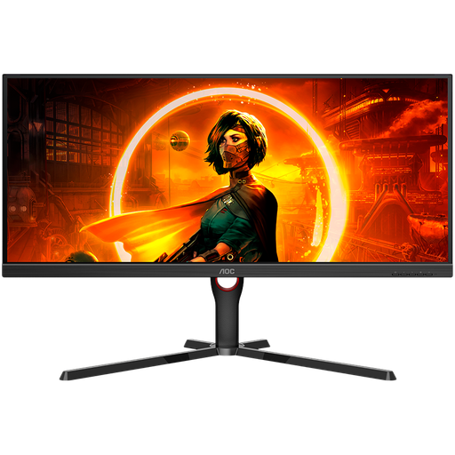 [U34G3XM/EU] AOC Monitor Gaming U34G3XM - G3 34” VA 3440x1440 144Hz, 1ms, 3000:1, Matt, 2xHDMI, DP, Tilt, Swivel, HAS, Black-red, 3y