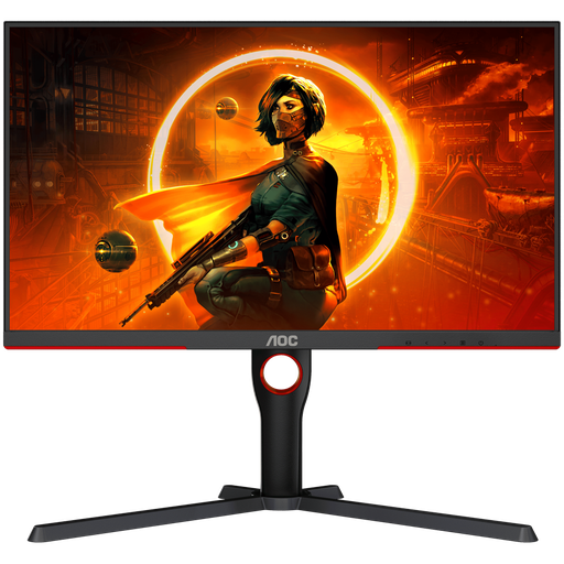 [Q27G3XMN/BK] AOC Monitor Gaming Q27G3XMN Mini LED  27” VA, 16:9, 2560x1440, 180Hz, 1ms, 1000 cd/m2, 4000:1, Audio,2x HDMI, DP, Full Ergonomic, 3-sided frameless, Adaptive Sync, Black-Red, VESA 3y