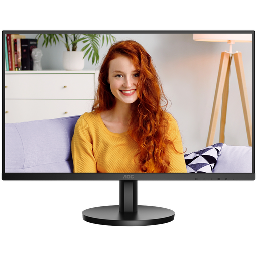 [U27B3M] AOC Monitor U27B3M 4K 27” VA, 16:9, 3840x2160, 60Hz, 4ms, 300 cd/m2, 3500:1, HDMI, DP, Tilt, 3-sided frameless, Black-Red, VESA 3y