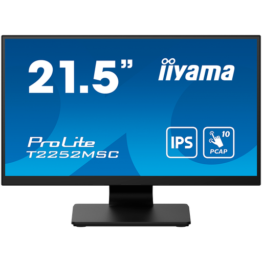 [T2252MSC-B2] IIYAMA Monitor LED T2252MSC-B2 21.5" IPS TOUCH Capacitive 1920 x 1080, 250 cd/m², 1000:1, 5ms, Touch points 10, Touch method stylus, finger, glove, Touch interface	USB, HDMI x1, DisplayPort x1, Speakers 2 x 1W, Tilt, VESA