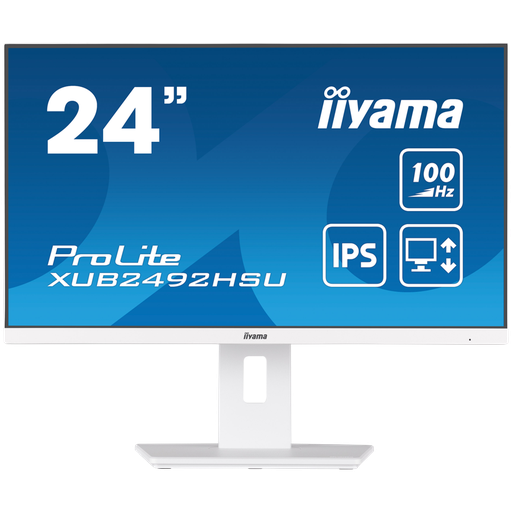 [XUB2492HSU-W6] IIYAMA Monitor LED XUB2492HSU-W6 WHITE 23.8" IPS 1920 x 1080 @100Hz 16:9 250 cd/m² 1300:1 0.4ms HDMI DP USB 4 x 3.2  Full Ergonomic