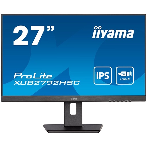 [XUB2792HSC-B5] IIYAMA Monitor LED XUB2792HSC-B5 27" IPS matte 1920 x 1080 @75Hz 1000:1 4ms HDMI DP USB-C 65W USB-Hub 3.0, height, swivel, tilt, pivot (rotation both sides), 3y