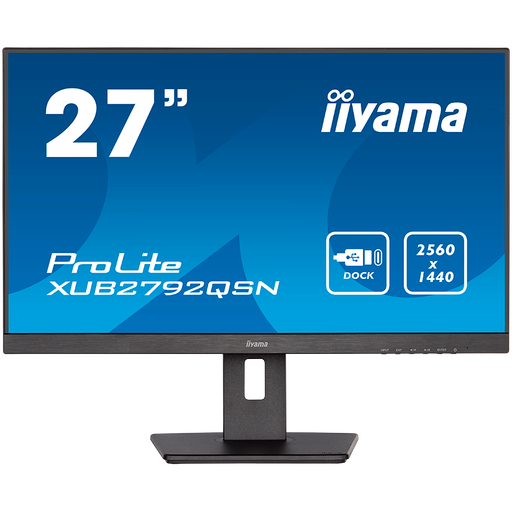 [XUB2792QSN-B5] IIYAMA Monitor LED XUB2792QSN-B5 27’’ WQHD IPS USB-C Dock with RJ45 350 cd/m² 1000:1 4ms HDMI DP USB 3.0 DP Out Daisy Chain Full Ergo PRO