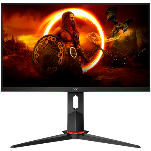 [24G2SPU/BK] AOC Monitor LED 24G2SPU/BK Gaming 165Hz (23.8” 1920x1080, IPS, G-Sync, 1ms, 6 game modes, 2xHDMI, 1 x VGA, 1xDP, USB-Hub, Speakers, Full ERGO) Black-Red, 3y