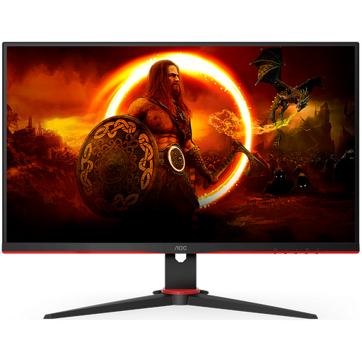 [24G2SAE/BK] AOC Monitor 24G2SAE/BK 23.8 Gaming VA 1920x1080 at 165Hz, 1ms, 3000:1, 3-sided frameless, Speakers, VGA, 2xHDMI, DP, Tilt, 3y