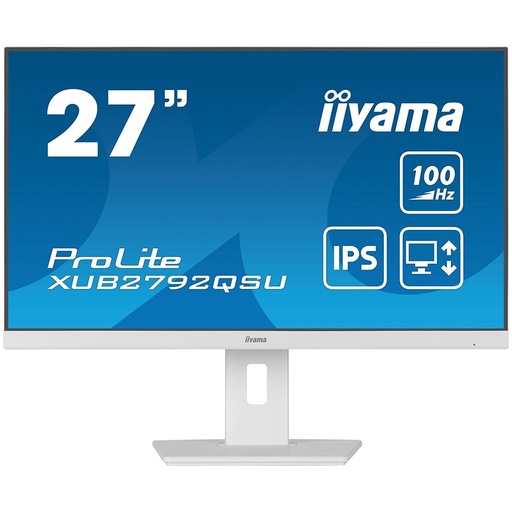 [XUB2792QSU-W6] IIYAMA Monitor LED XUB2792QSU-W6 27" ETE IPS-panel, 2560x1440 QHD, 5ms, FreeSync, 15cm height adj. stand, 250cd/m², HDMI, DisplayPort, Speakers, USB-HUB WHITE