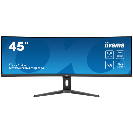 [XCB4594DQSN-B1] IIYAMA Monitor LED XCB4594DQSN-B1 45’’ Dual QHD VA panel with KVM switch, USB-C 90W dock and RJ45 5120 x 1440 @165Hz 	32:9 450 cd/m² 3000:1 0.8ms height, tilt HDMI DP USB-C RJ45 Hub