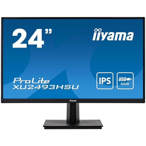 [XU2493HSU-B1] iiyama 24" ETE IPS-panel, 1920x1080, 4ms, 250cd/m², Speakers, VGA, HDMI, DisplayPort, USB-HUB (23,8" VIS)