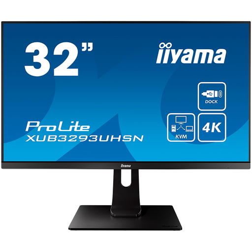 [XUB3293UHSN-B1] Iiyama ProLite XUB3293UHSN-B1LED monitor 31.5" 3840 x 2160 4K @ 60 Hz IPS 350 cd/m² 1000:1 4 ms HDMI DisplayPort USB-C speakers matte black  XUB3293UHSN-B1  13710585000