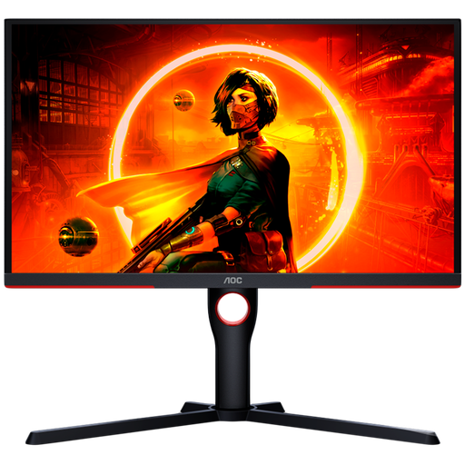 [25G3ZM/BK] AOC Gaming Monitor 25G3ZM/BK 24.5” 240Hz VA, 1920x1080, 0.5ms, 3000:1, 178/178, Adaptive Sync, HDMI, DP, 3-sided frameless, Full Ergo, G-Menu, Black-Red, 3y