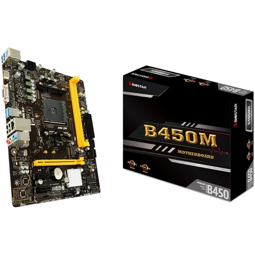 [B450MH] BIOSTAR MB B450 AM4 2 x DDR4 DIMM 1 x M.2 4 x SATA III 1 x HDMI Port 1 x VGA Port 1 x LAN Port Micro ATX