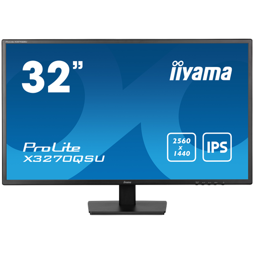 [X3270QSU-B1] IIYAMA Monitor LED X3270QSU-B1 31.5" IPS WQHD 2560 x 1440 @100Hz 250 cd/m² 1200:1 3ms HDMI DP USB Hub Tilt