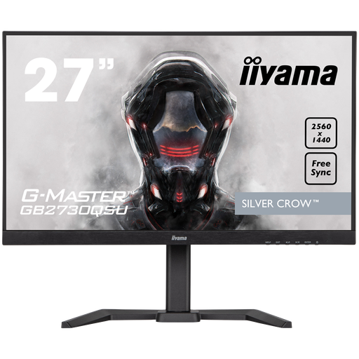 [GB2730QSU-B5] IIYAMA Monitor LED GB2730QSU-B5 27" TN 2560 x 1440 @75Hz 350 cd/m² 1000:1 1ms DVI HDMI DP USB Hub Full Ergonomic