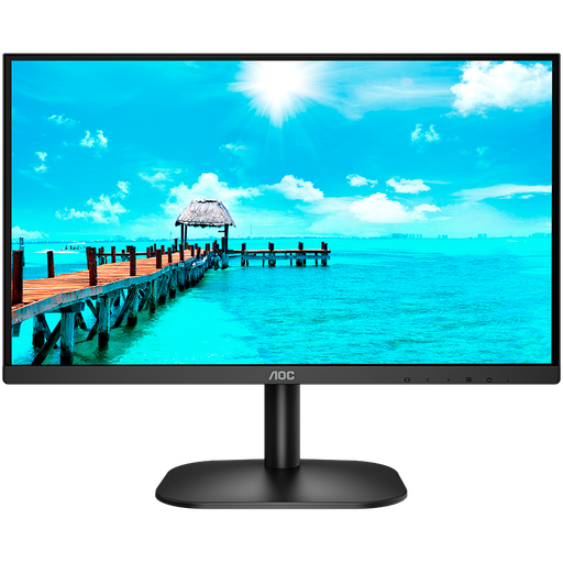 [22B2H/EU] AOC Monitor LED 22B2H/EU, VA, 54.6 cm (21.5"), 1920 x 1080 pixels, HDMI, 3000:1, 75Hz, 8 Bit, sRGB 98%, Full HD, LED, 4 ms, Black